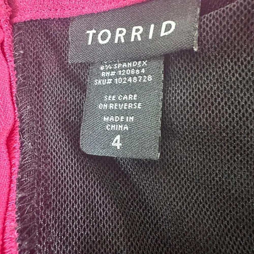 ✅ 3 for $15 ✅ Torrid pink sleeveless top black mesh on the back size 4-4X/26 - Picture 8 of 10